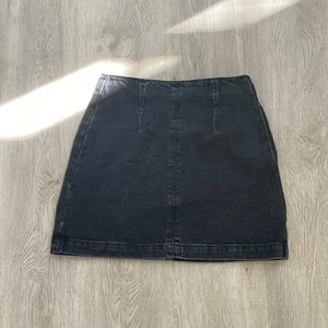 Top shop black denim skirt